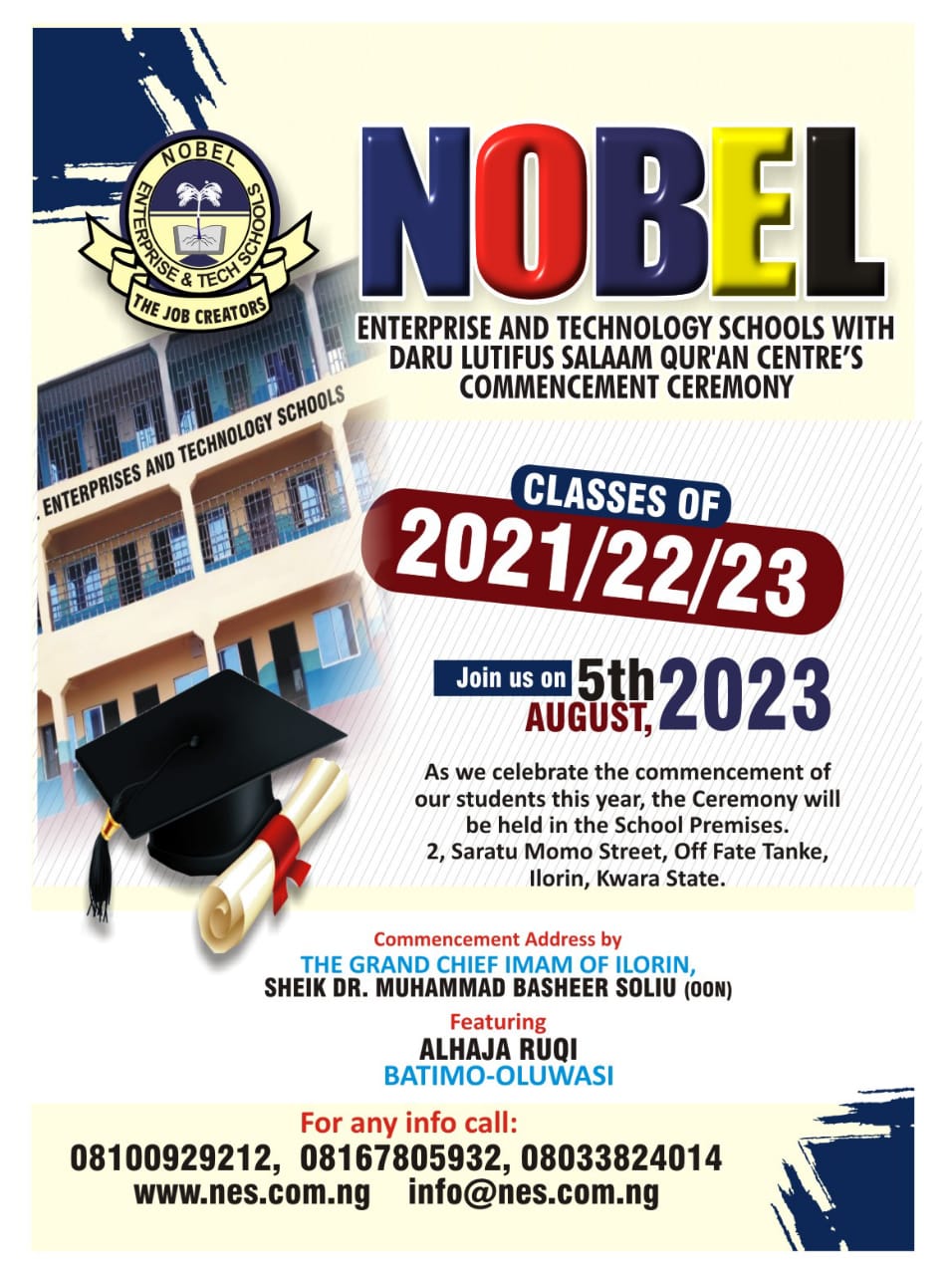 2023 Graduation Nobel Enterprise School